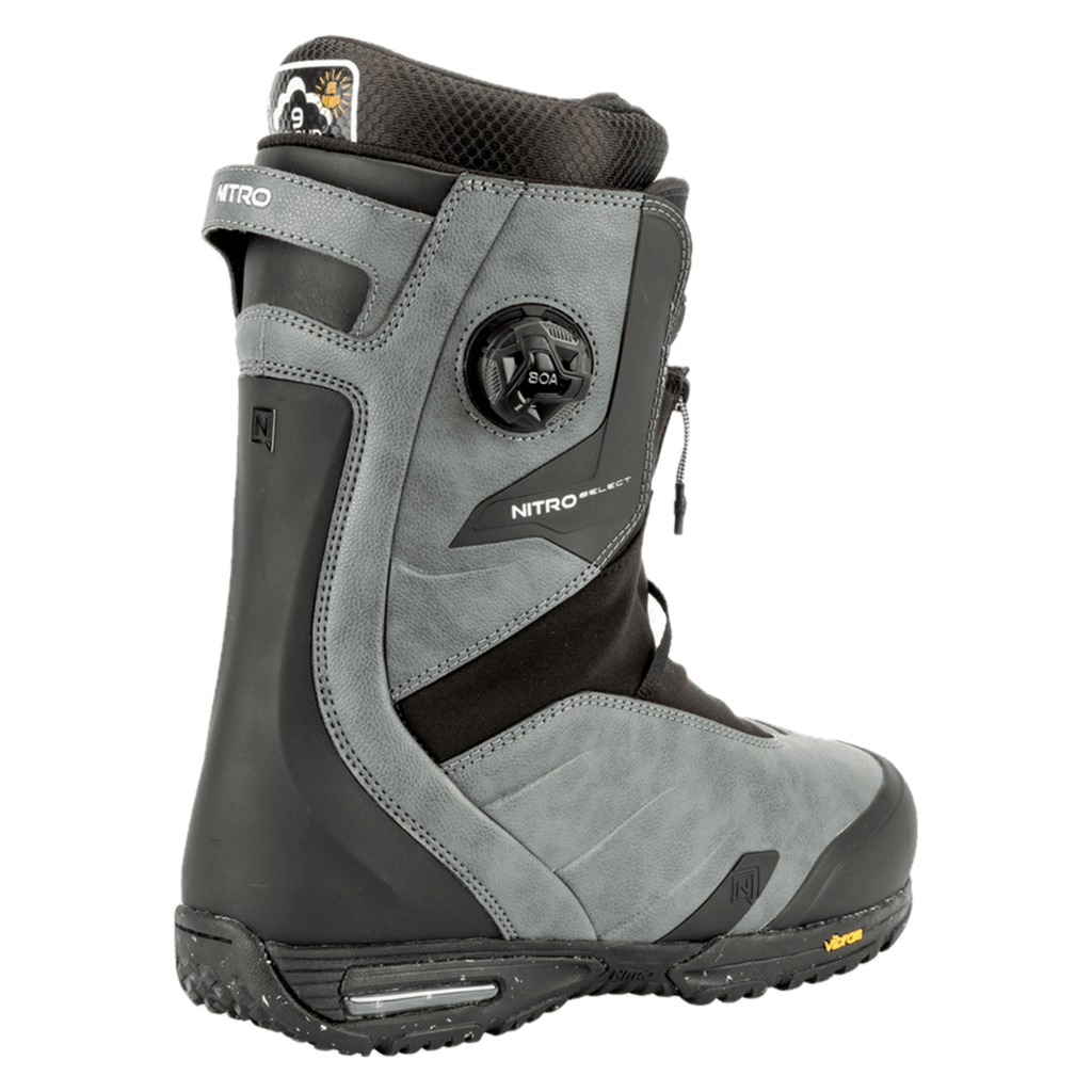 Nitro Men's Select BOA Snowboard Boots 2026 Charcoal/Black - Comor - Go Play Outside
