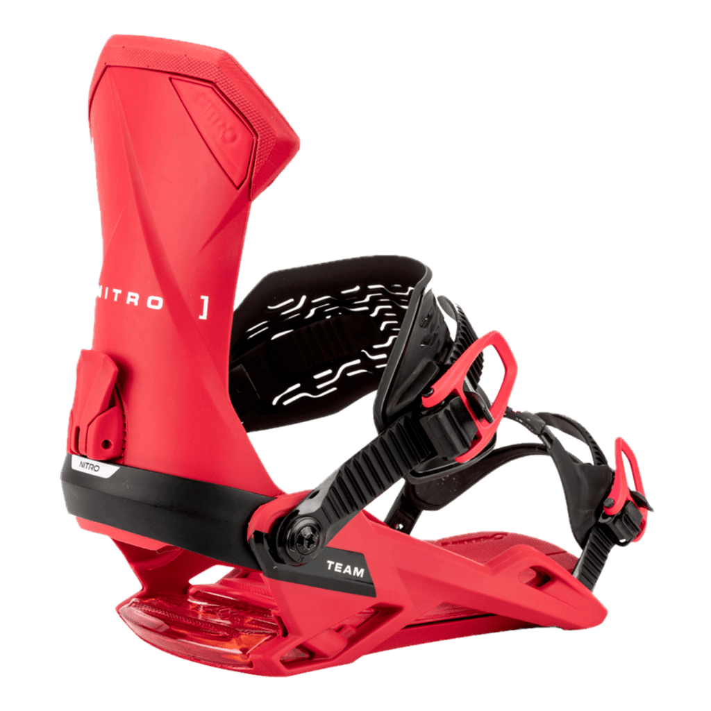 Nitro Men's Team Snowboard Bindings 2026 Vivid Red - Comor - Go Play Outside