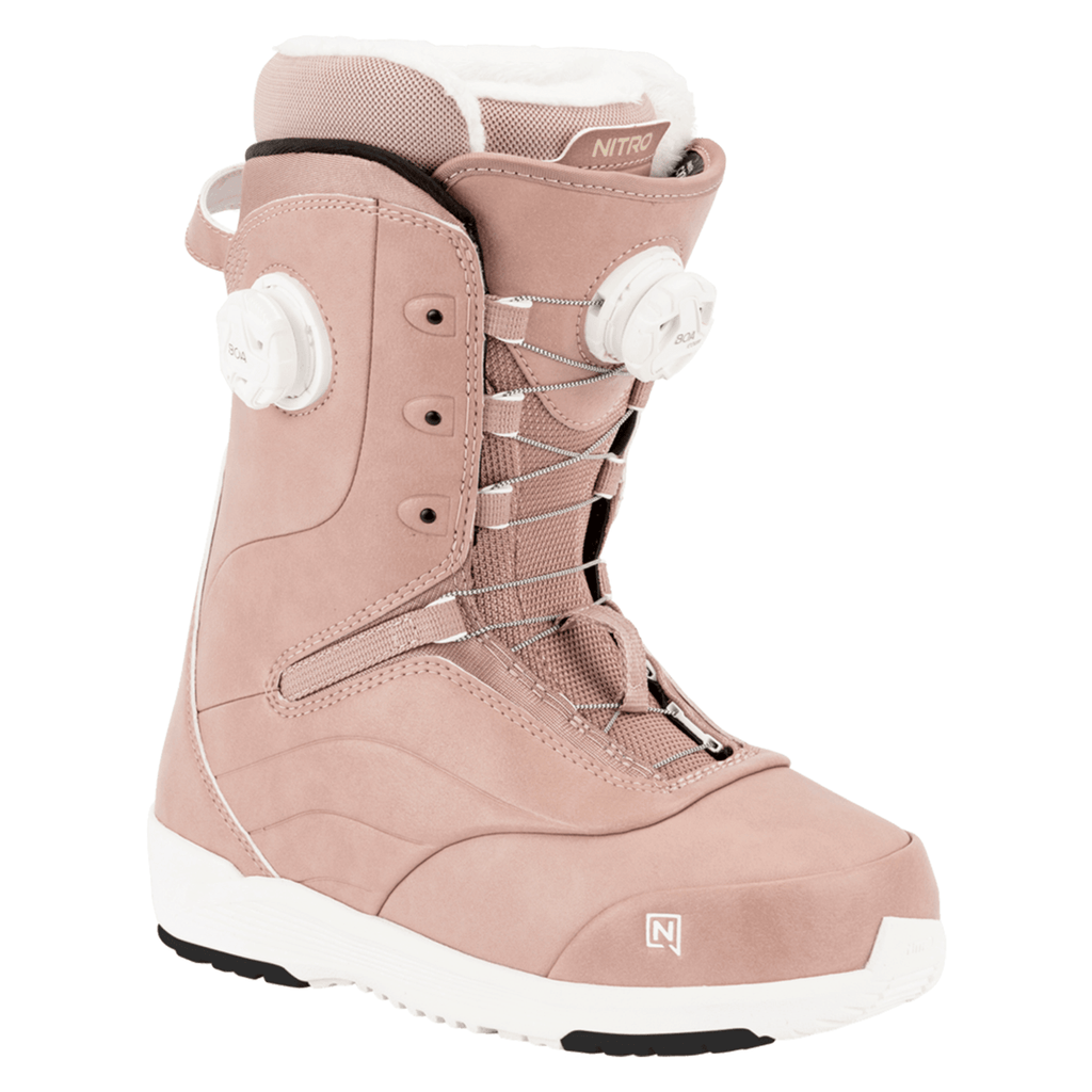 Nitro Women's Crown BOA Snowboard Boots 2026 Rose - Comor - Go Play Outside