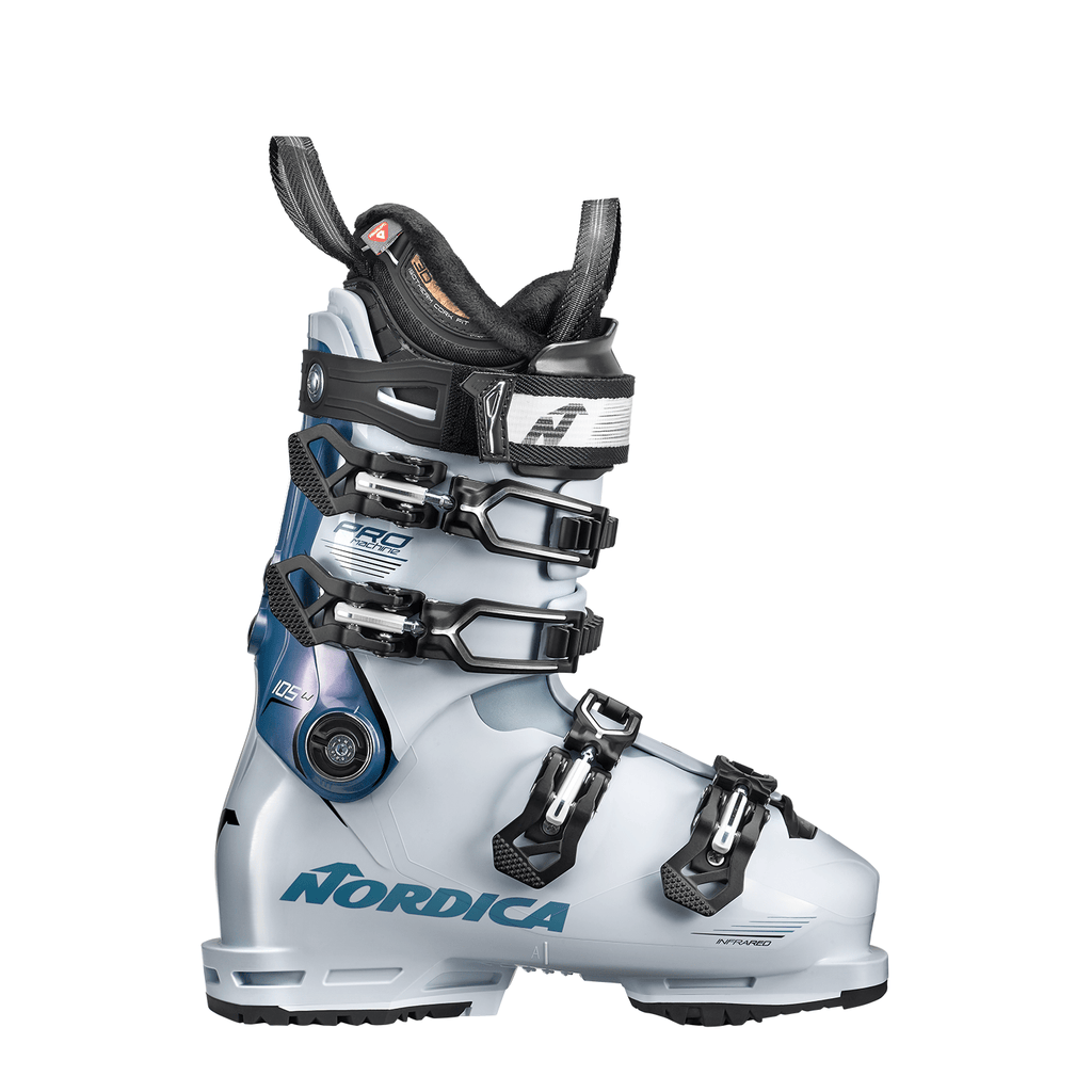 Nordica Women's Promachine 105 Ski Boot 2026 White/Light Blue Black - Comor - Go Play Outside