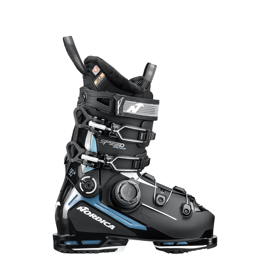 Nordica Women's Speedmachine 3 BOA 95 Ski Boot 2026 Black/Light Blue/White - Comor - Go Play Outside