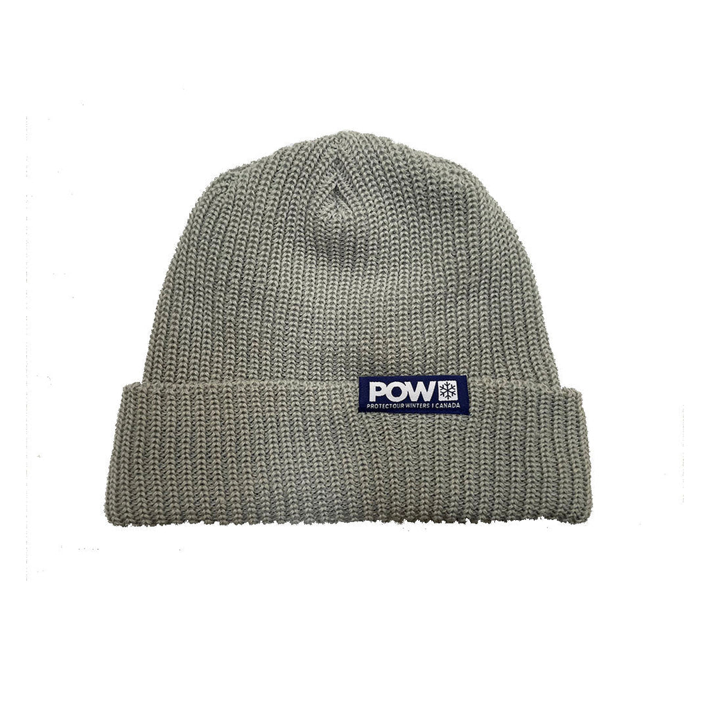 POW Canada Logo Beanie Grey - Comor - Go Play Outside