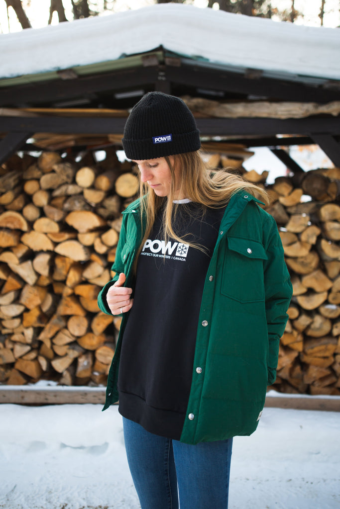 POW Canada Logo Crew Black - Comor - Go Play Outside