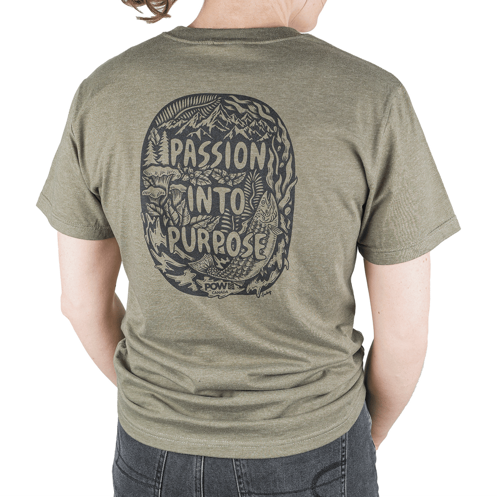 POW Canada Sarah King Artist Series T-Shirt Green Heather - Comor - Go Play Outside
