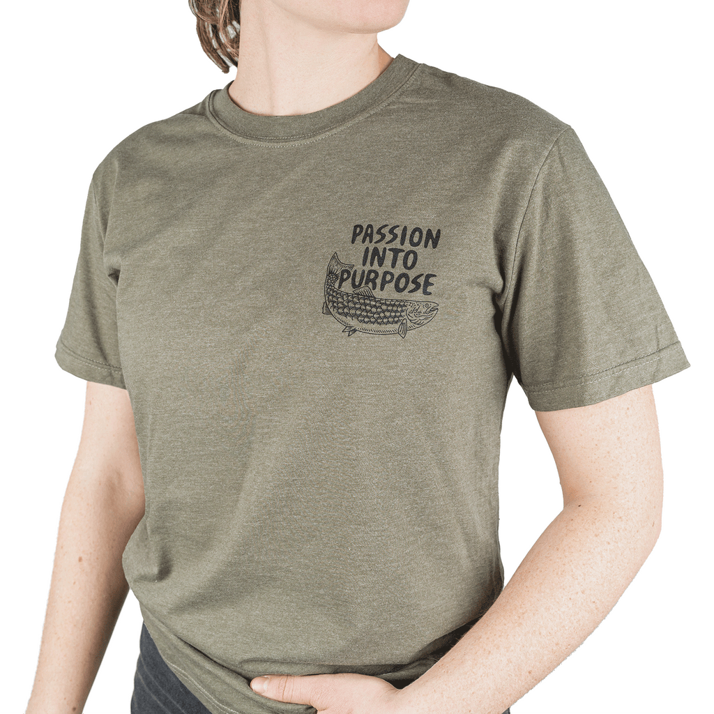 POW Canada Sarah King Artist Series T-Shirt Green Heather - Comor - Go Play Outside