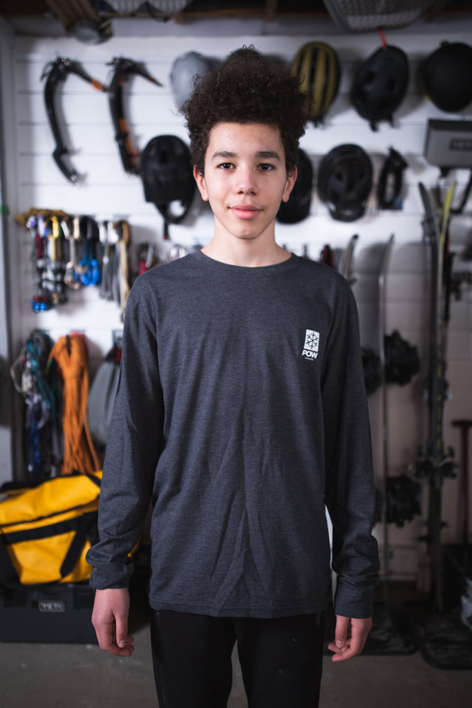 POW Canada Snowflake Long Sleeve Charcoal - Comor - Go Play Outside