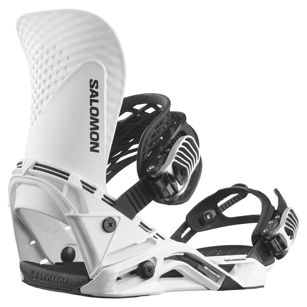 Salomon Hologram Snowboard Bindings 2026 White - Comor - Go Play Outside