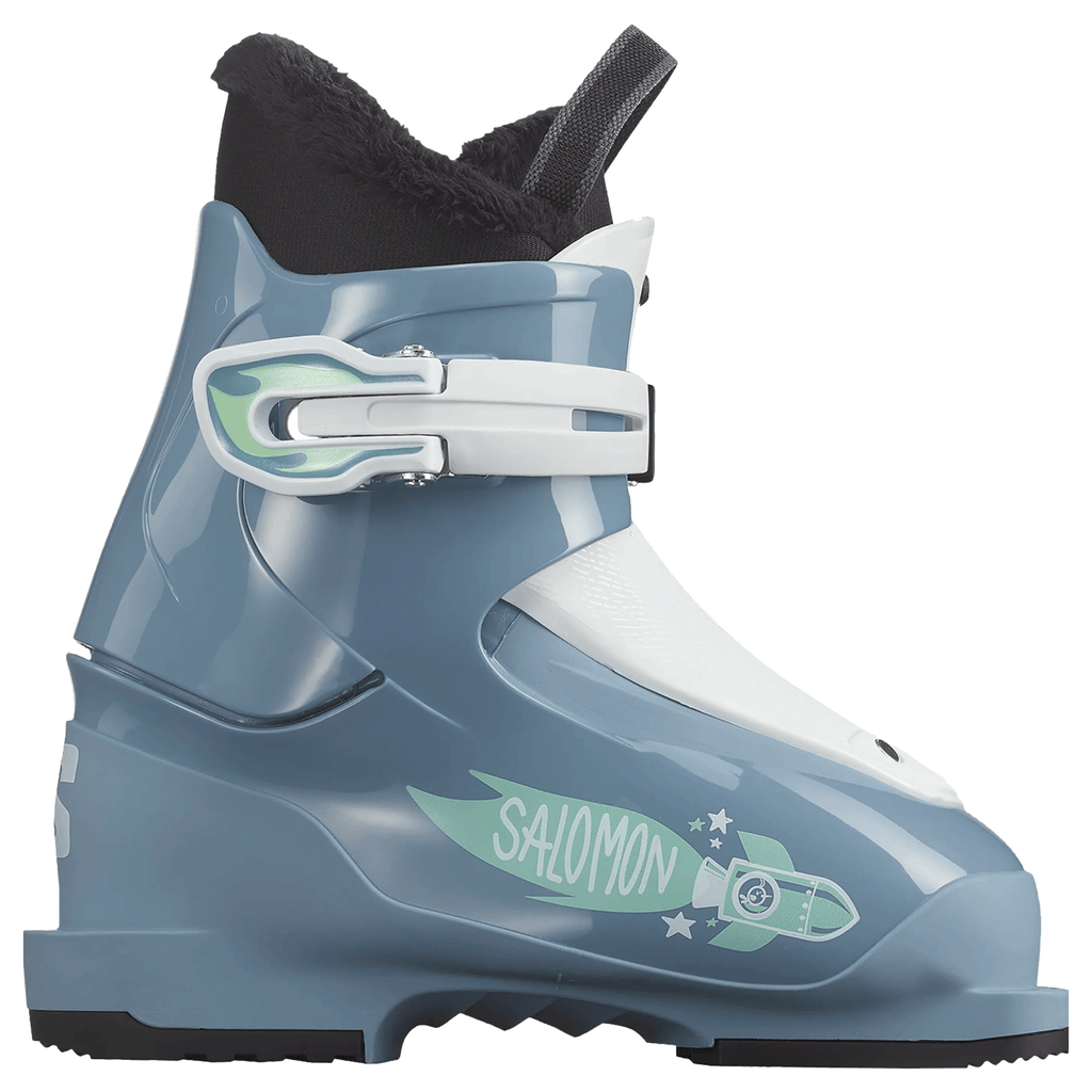 Salomon Kids T1 Ski Boot 2026 Copen Blue/White/Spearmint - Comor - Go Play Outside