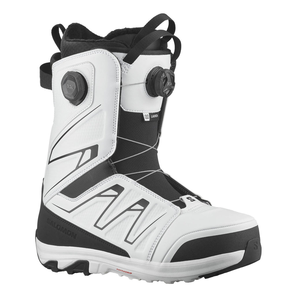 Salomon Men's Launch BOA SJ BOA Snowboard Boots 2026 Black/White/Black - Comor - Go Play Outside