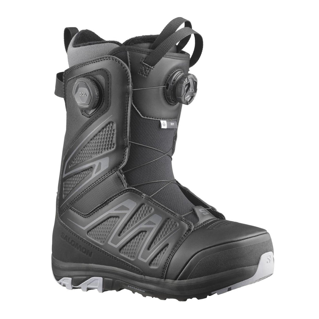 Salomon Women's Ivy BOA SJ BOA Snowboard Boots 2026 Black/Lilac Gray - Comor - Go Play Outside