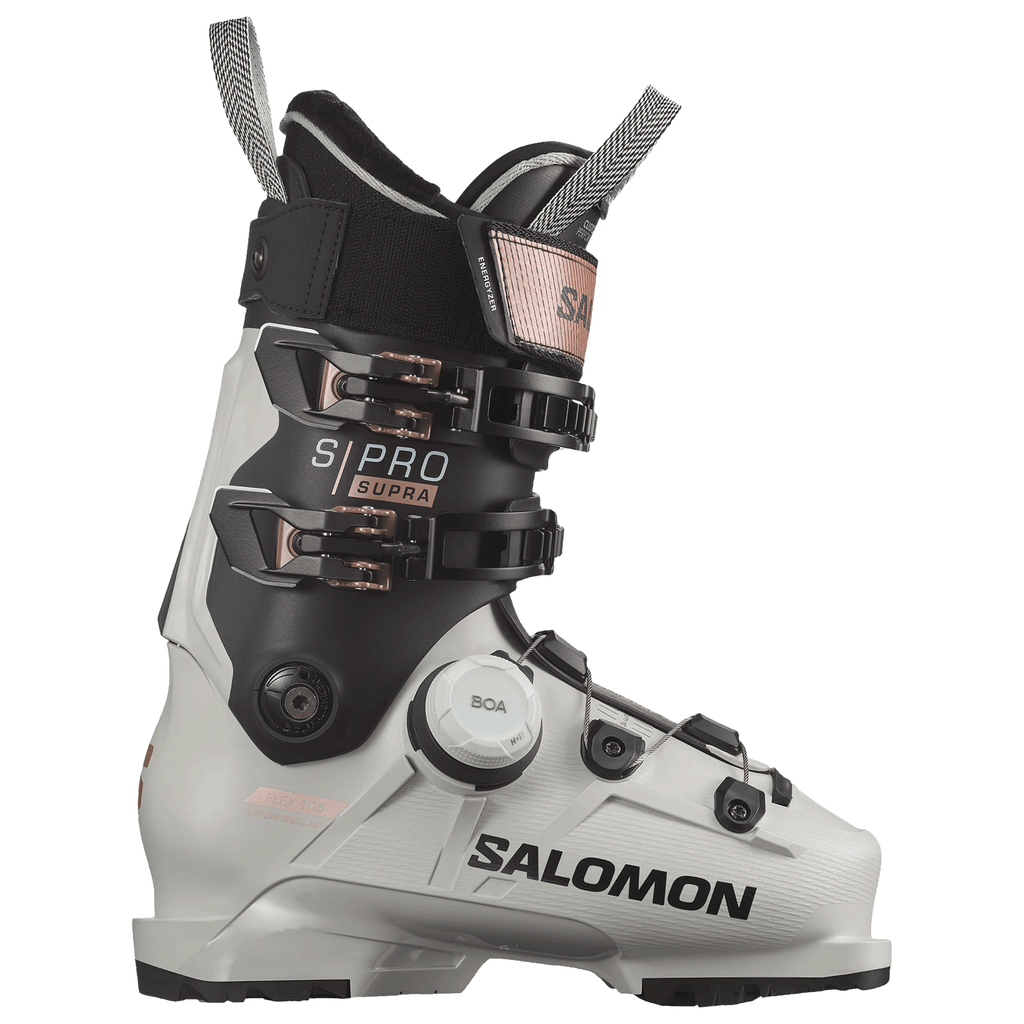 Salomon Women's S/Pro Supra BOA 105 W GW Ski Boot 2025 Grey Aurora/Black/Pink Gold - Comor - Go Play Outside