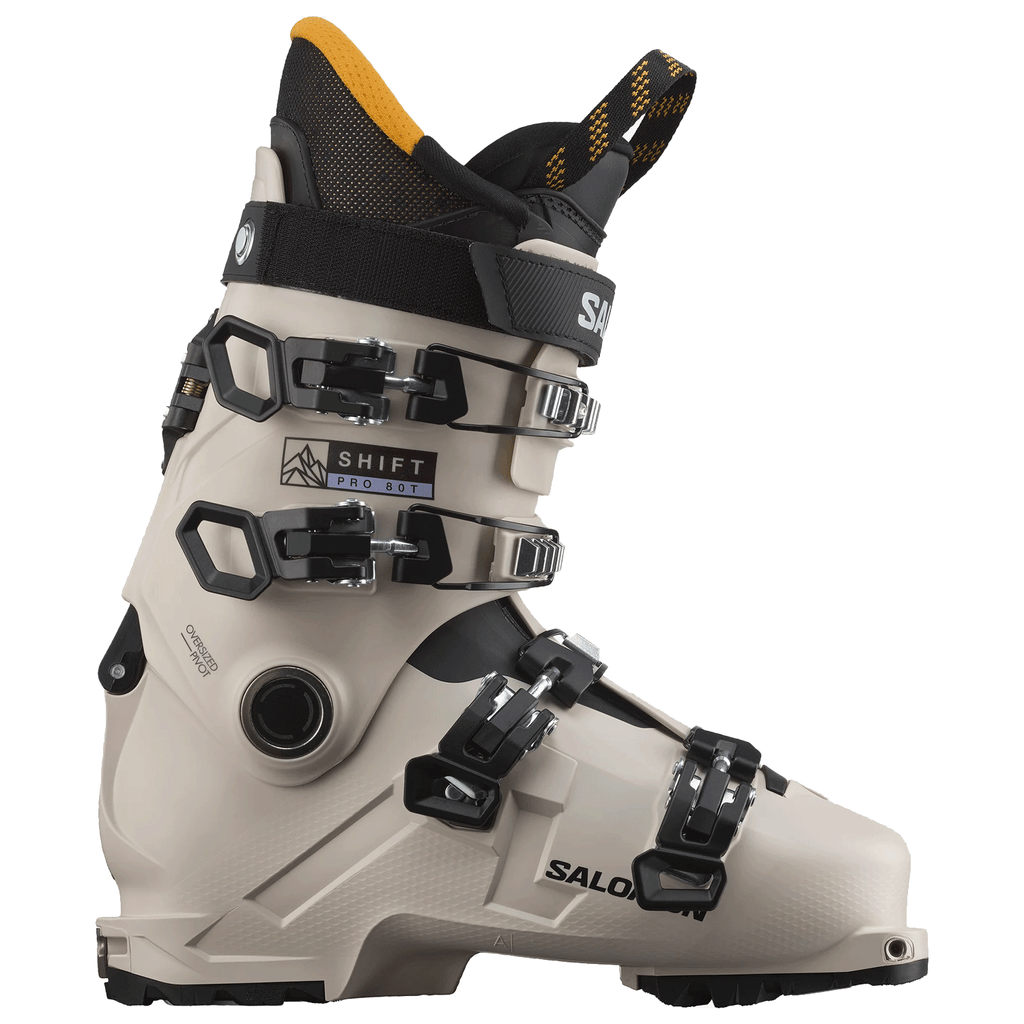 Salomon Youth Shift Pro 80 T AT Ski Boot 2025 Rainy Day/Black/Solar Power - Comor - Go Play Outside