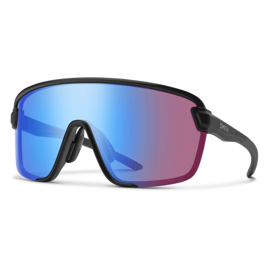 Smith Bobcat Sunglasses Matte Black/ChromaPop Low Light Rose Blue Mirror + Clear - Comor - Go Play Outside