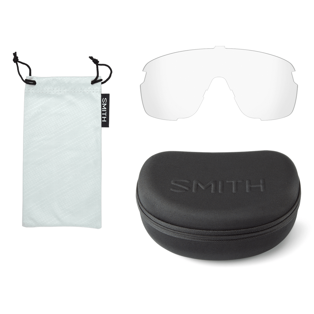 Smith Bobcat Sunglasses Matte Black/ChromaPop Low Light Rose Blue Mirror + Clear - Comor - Go Play Outside