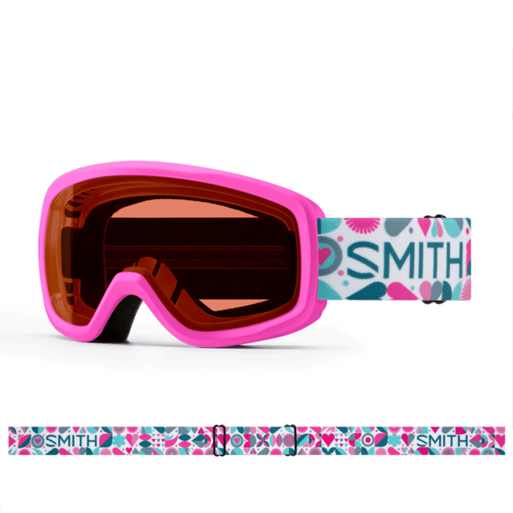 Smith Snowday Goggles Vivid Pink Hearts/RC36 - Comor - Go Play Outside