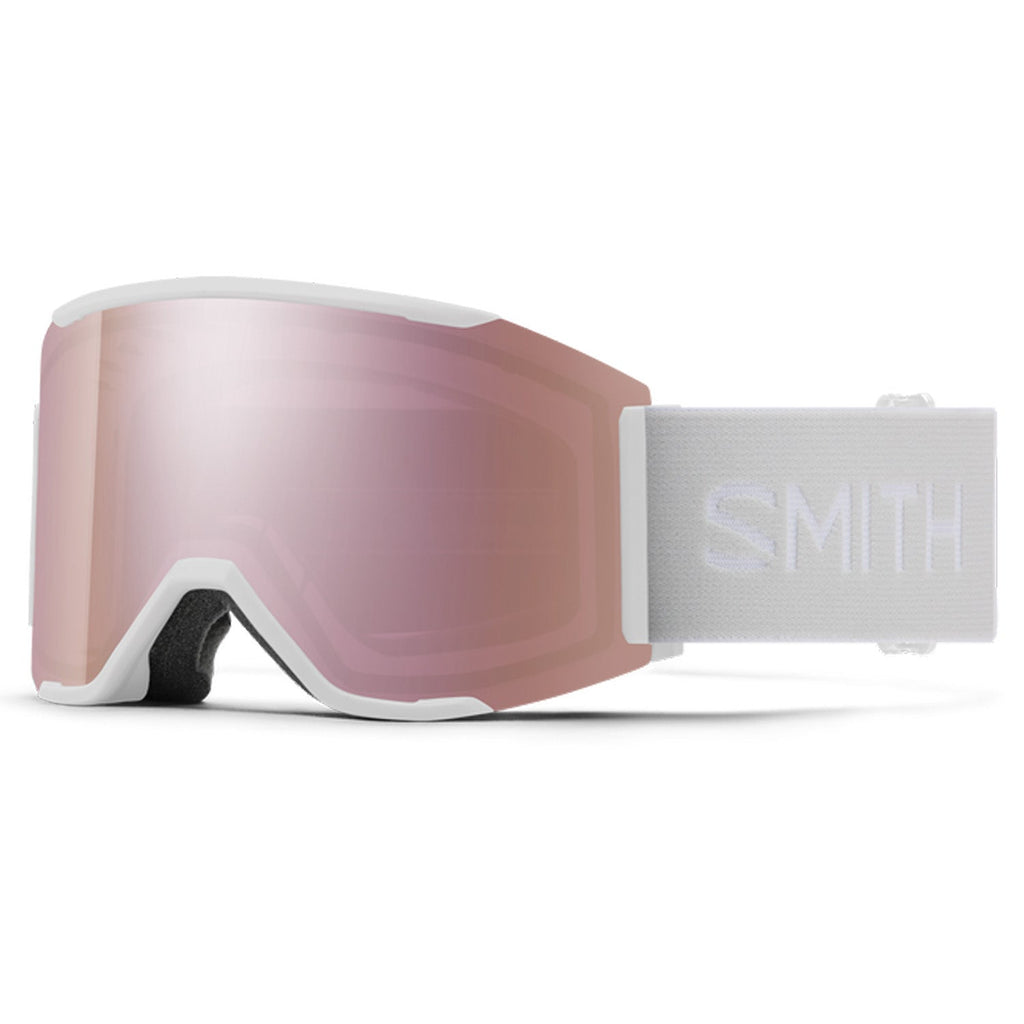 Smith Squad Low Bridge Fit Goggles White Vapor/ChromaPop Everyday Rose Gold Mirror + Yellow - Comor - Go Play Outside
