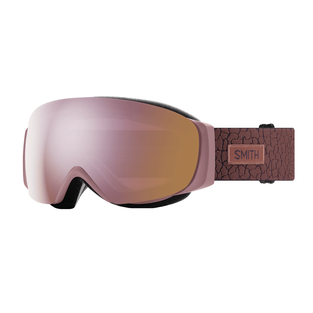 Smith Women's I/O Mag S Low Bridge Fit Goggles Dusk Crackle/ChromaPop Everyday Rose Gold Mirror + Chromapop Storm Blue Sensor Mirror - Comor