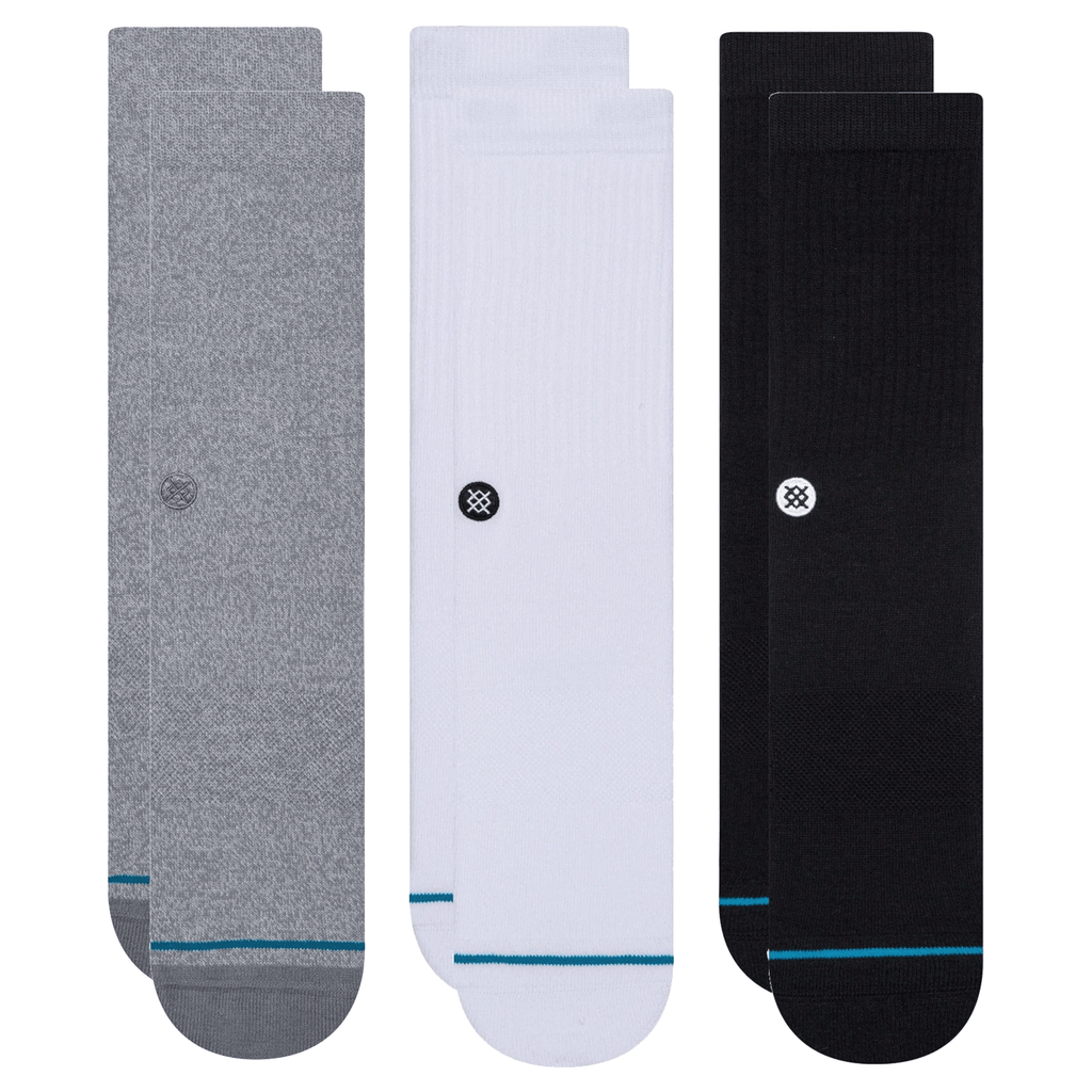 Stance Icon Sock 3 Pack Multi - Comor - Go Play Outside