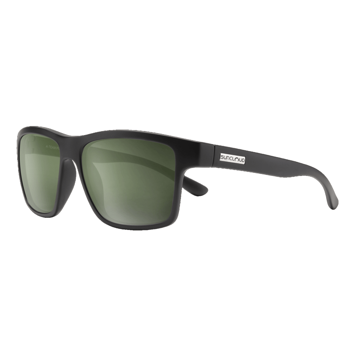 Suncloud A-Team Sunglasses Matte Black/Polar Gray Green – Comor - Go ...