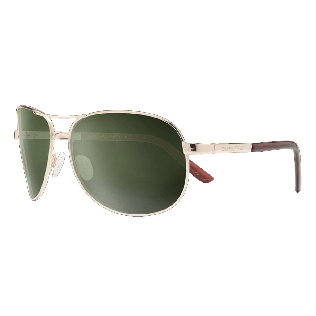 Suncloud Aviator Sunglasses Gold/Polar Gray Green - Comor - Go Play Outside