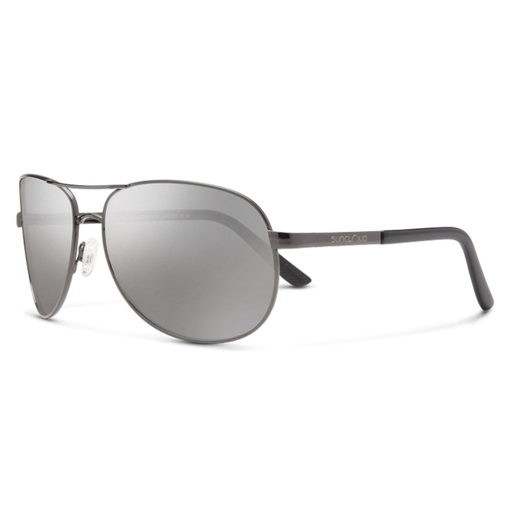 Suncloud Aviator Sunglasses Gunmetal/Polarized Silver Mirror - Comor - Go Play Outside