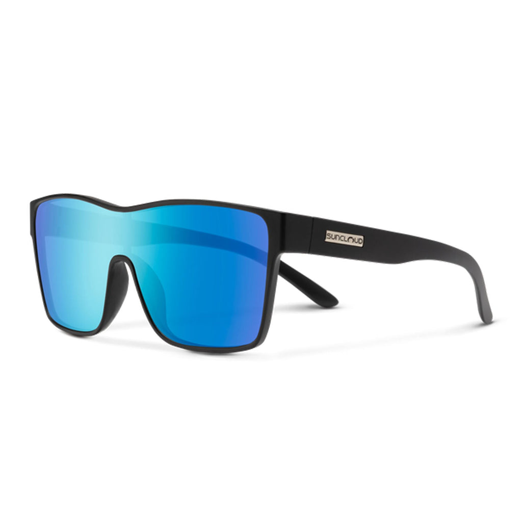 Suncloud Biff Sunglasses Matte Black/Polarized Blue Mirror - Comor - Go Play Outside