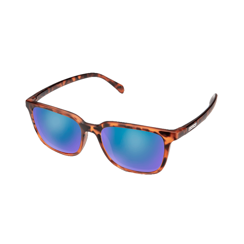 Suncloud Boundary Sunglasses Matte Tortoise/Polar Blue Mirror - Comor - Go Play Outside