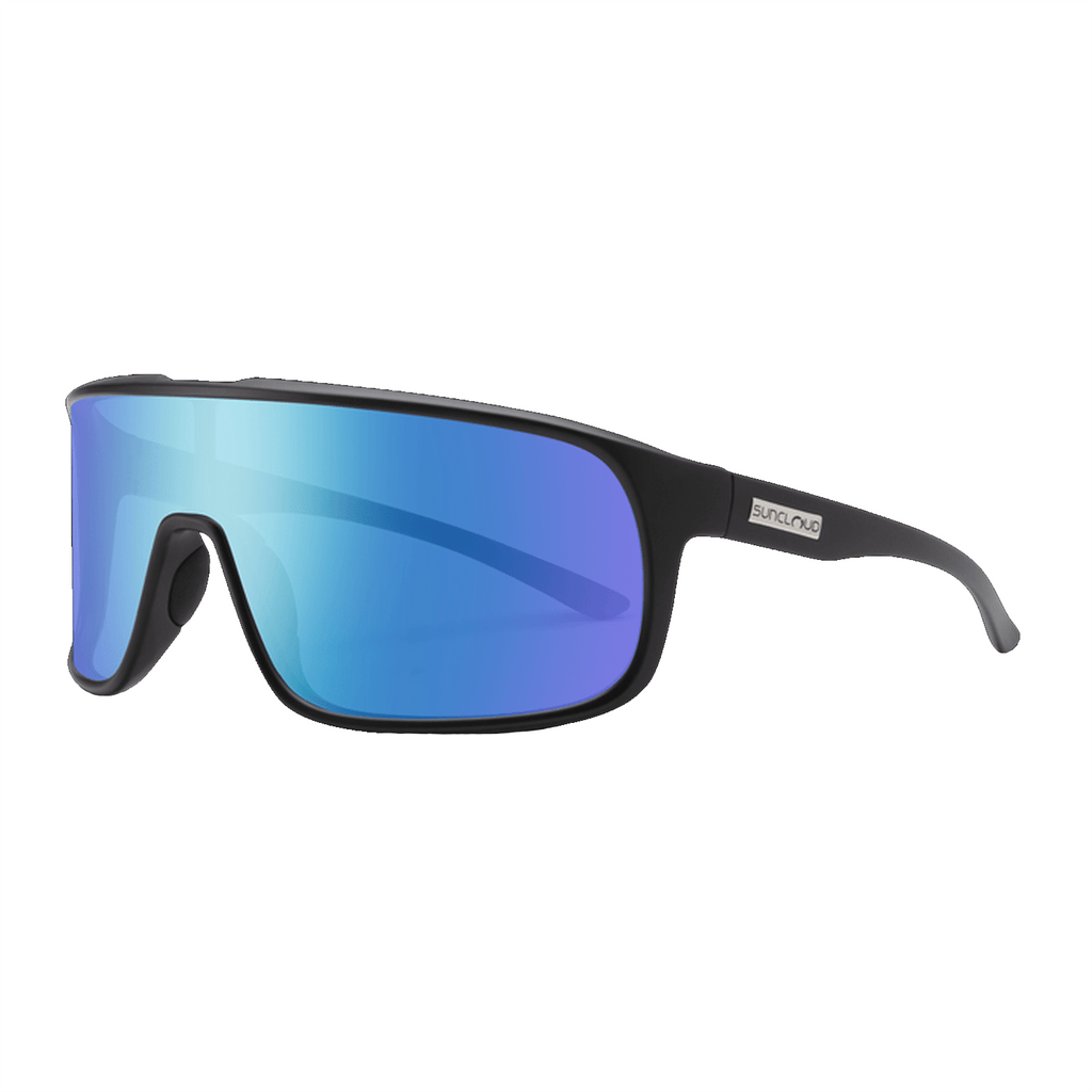 Suncloud Double Up Sunglasses Matte Black/Polar Blue Mirror - Comor - Go Play Outside