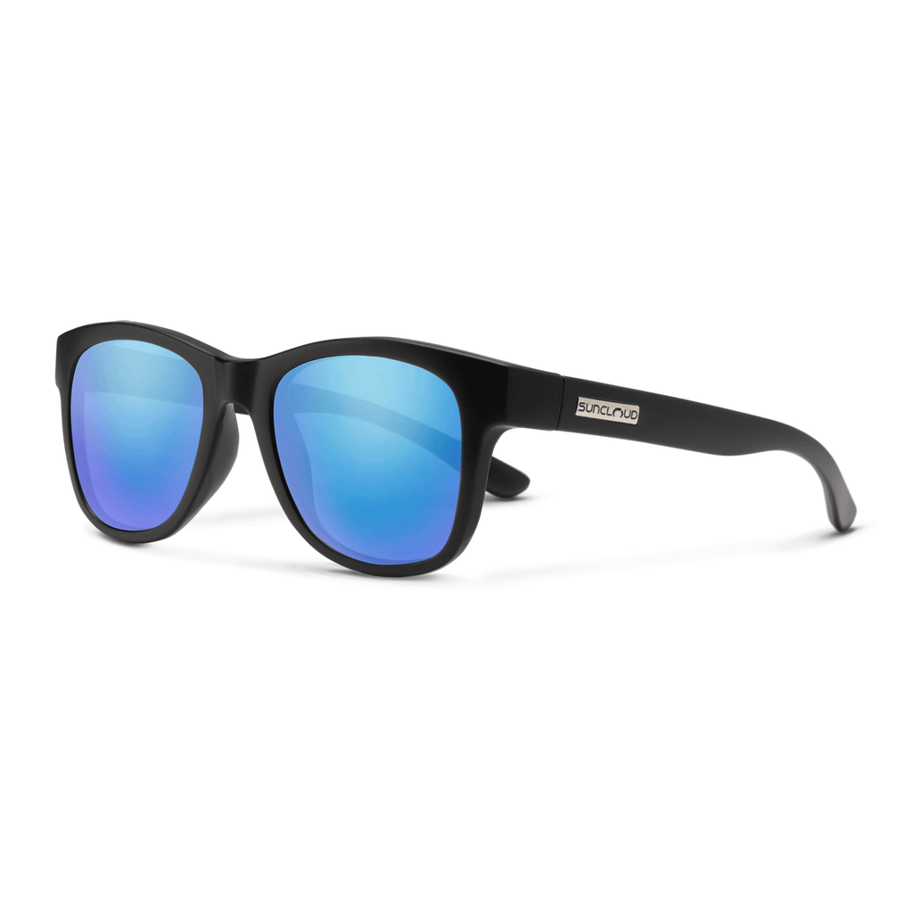Suncloud Leeway Sunglasses Matte Black/Polarized Blue Mirror - Comor - Go Play Outside