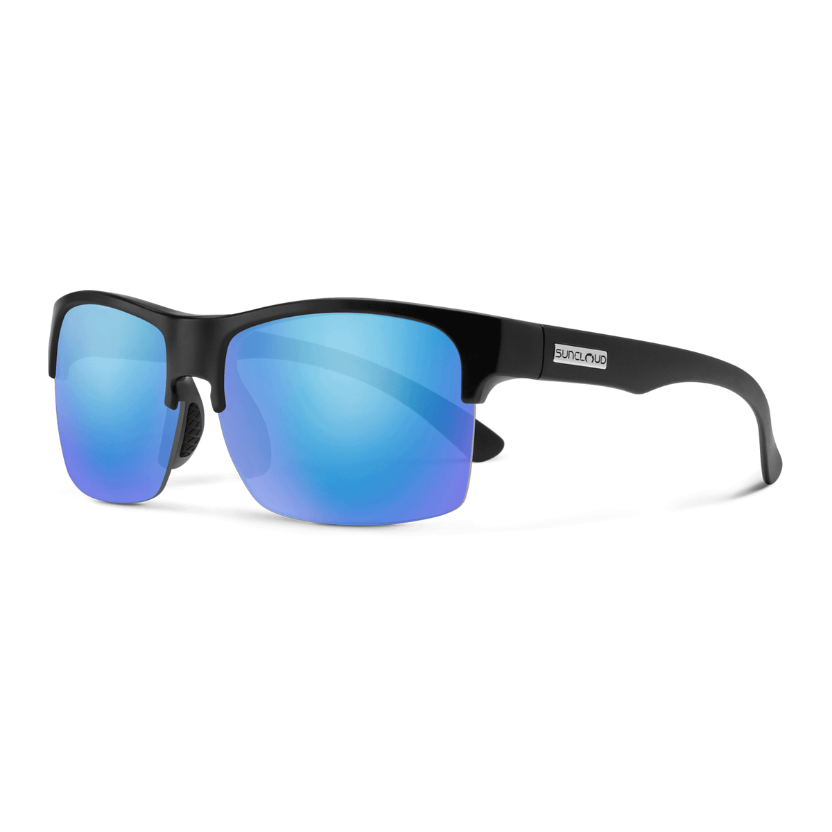 Suncloud Rambler Lite Sunglasses Matte Black/Polarized Blue Mirror ...