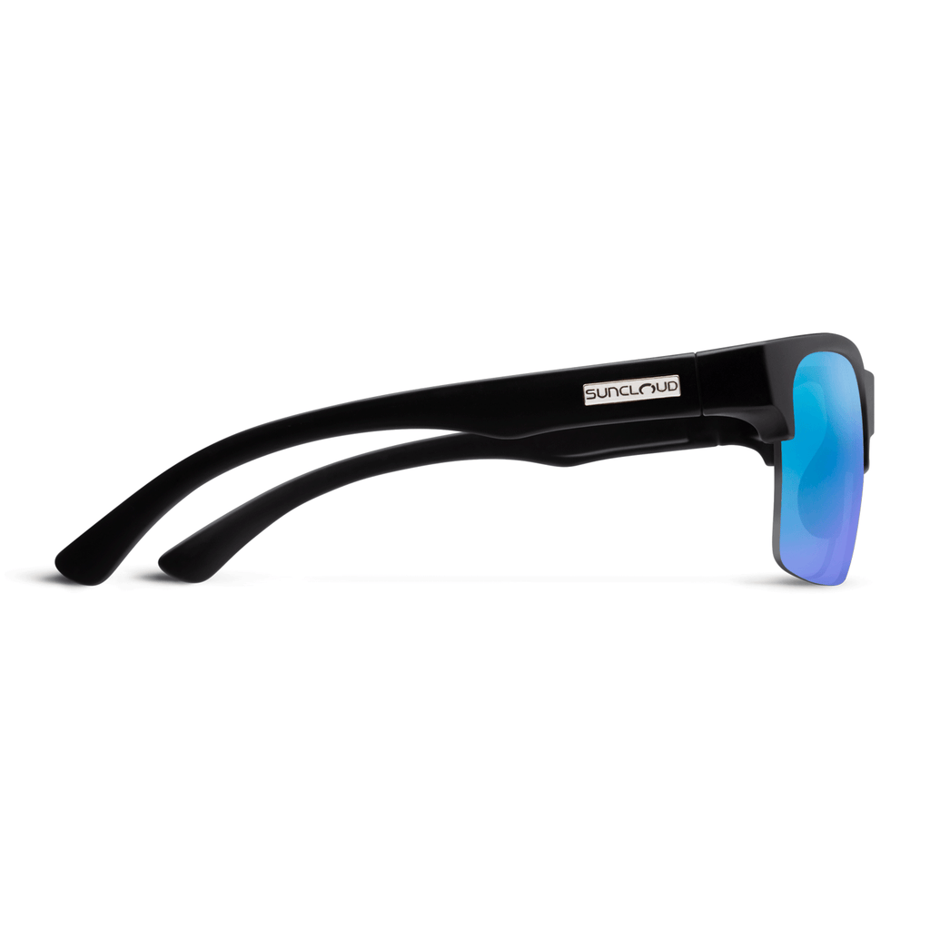 Suncloud Rambler Lite Sunglasses Matte Black/Polarized Blue Mirror ...