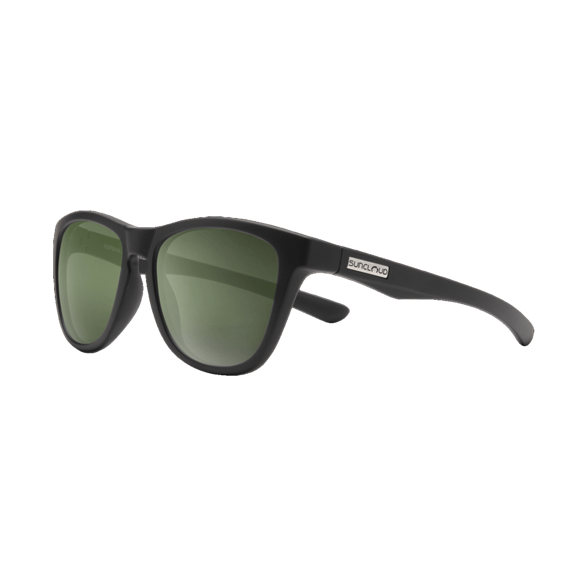 Suncloud Topsail Sunglasses Matte Black/Polar Gray Green – Comor - Go ...