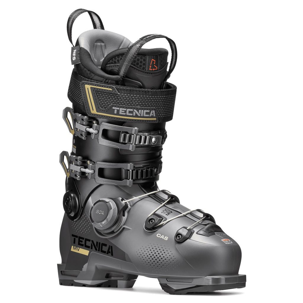 Tecnica Mach BOA MV 100 Ski Boot 2026 Race Grey - Comor - Go Play Outside