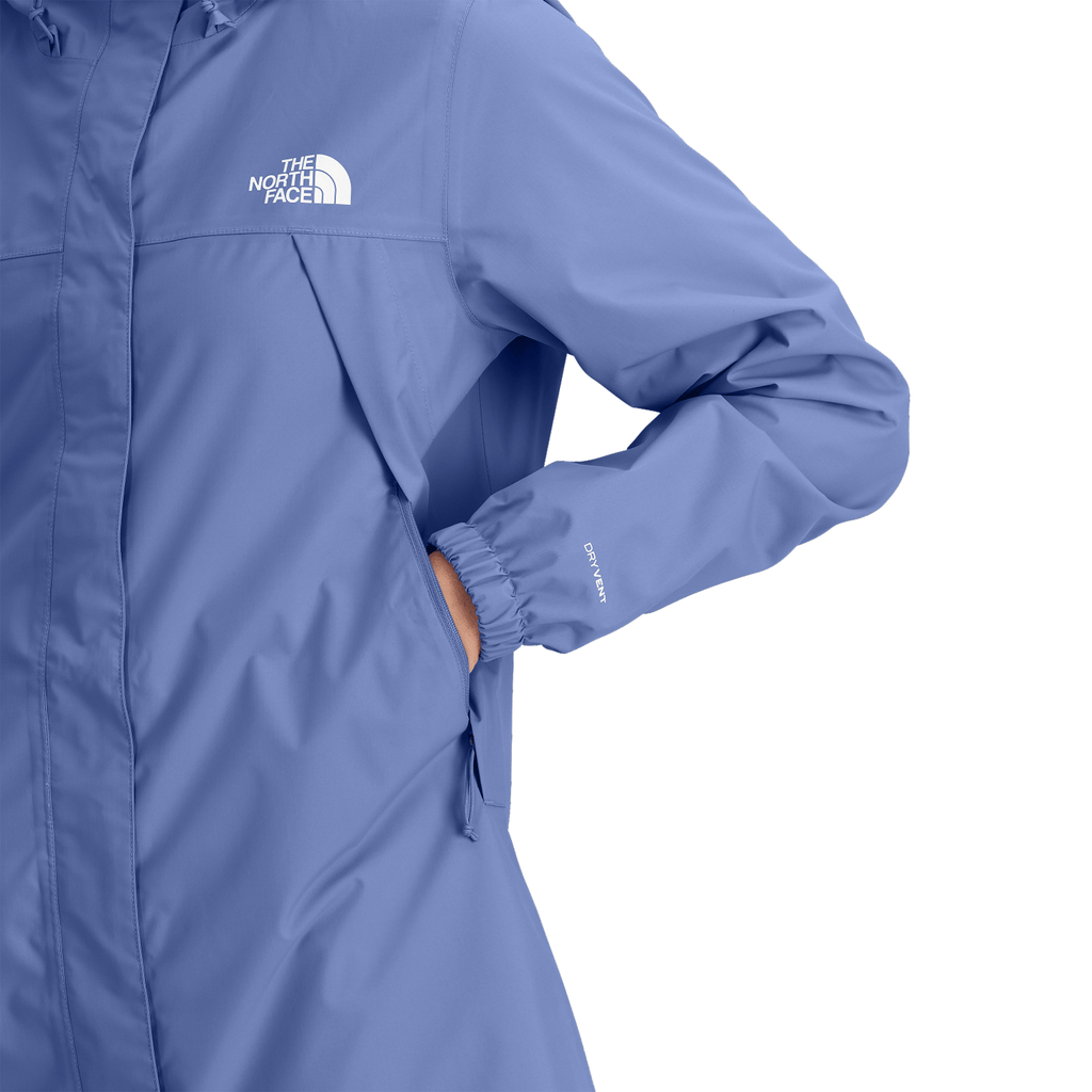 The North Face Women's Antora Rain Parka Jacket Virtual Blue - Comor - Go Play Outside