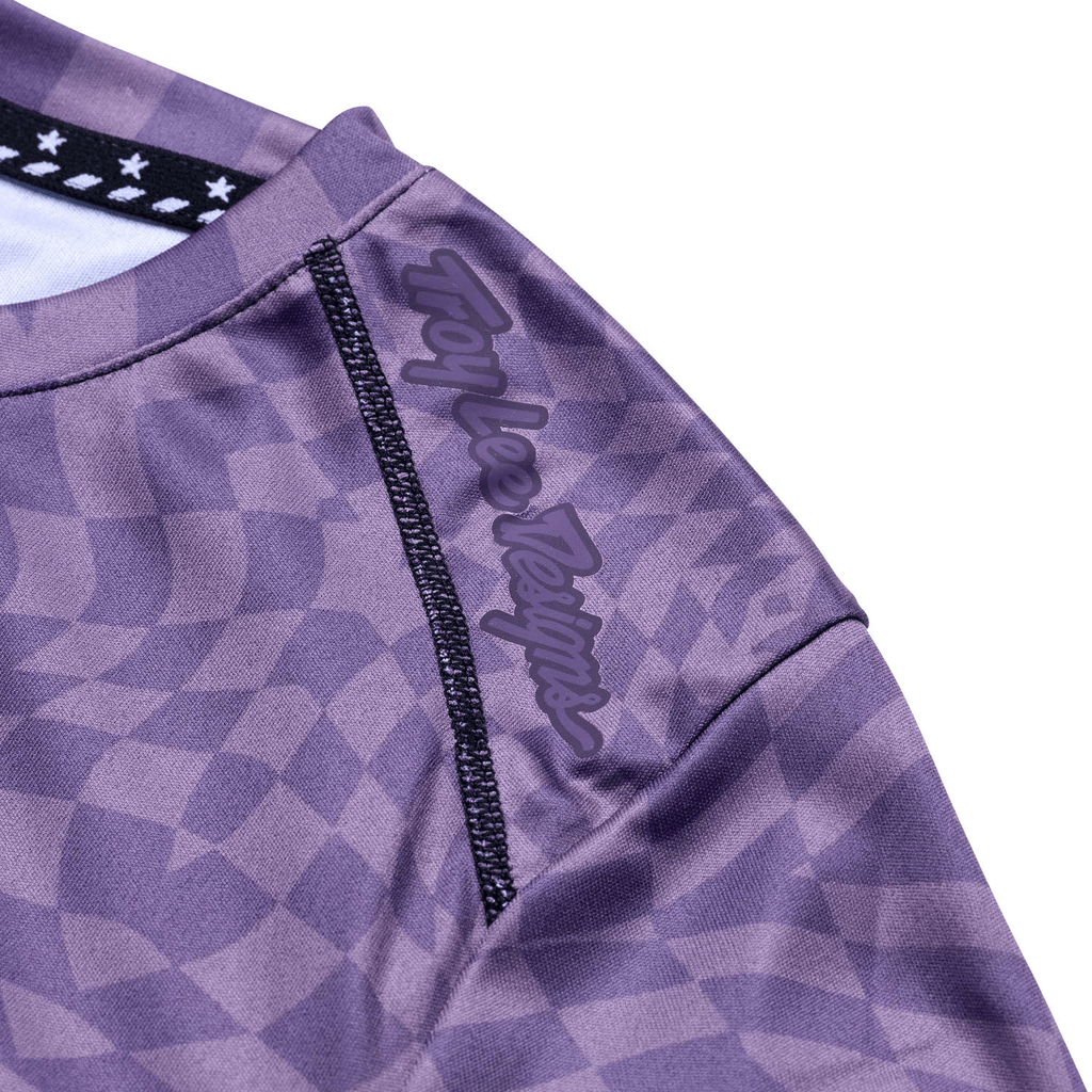 Troy Lee Designs Women's Lilium SS Jersey Twisted Checkers Purple - Comor - Go Play Outside