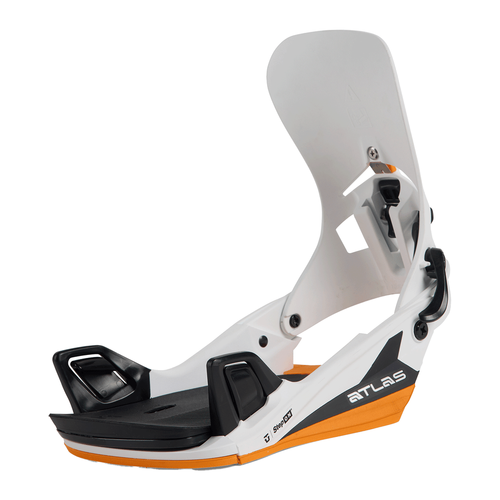 Union Men's Atlas Step On Snowboard Bindings 2026 White/Orange - Comor - Go Play Outside