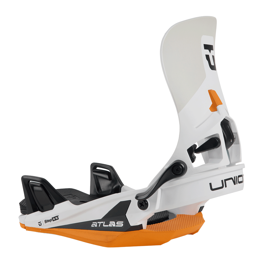 Union Men's Atlas Step On Snowboard Bindings 2026 White/Orange - Comor - Go Play Outside