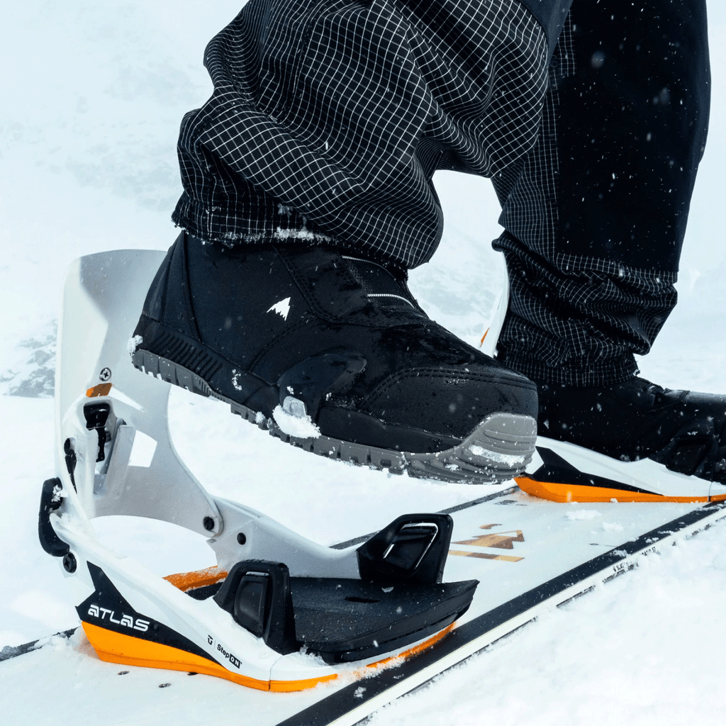 Union Men's Atlas Step On Snowboard Bindings 2026 White/Orange - Comor - Go Play Outside