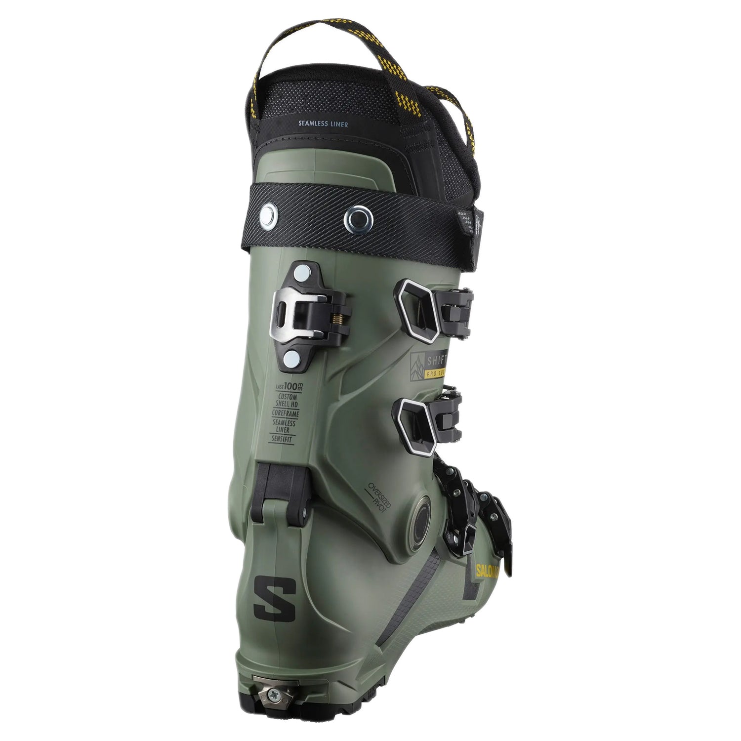 green salomon ski boots Salomon Men's Shift Pro 100 AT Ski Boot 2024 Oil Green/Black – Comor