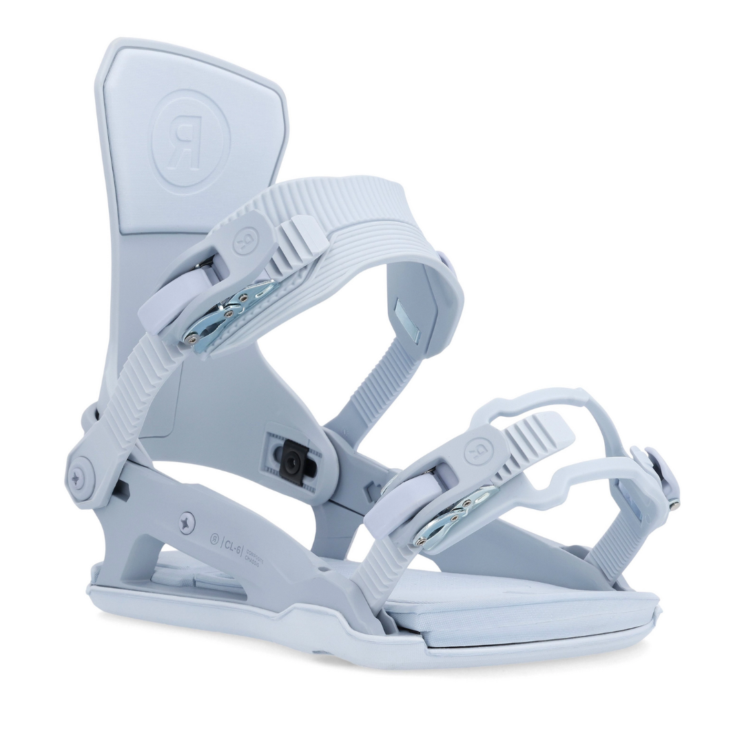 ride a-6 snowboard bindings 2023 Series Performance Chassis pairs an aluminum heel cup with a glass filled nylon base tray Ride AL-6 Snowboard Bindings 2023